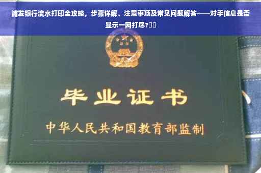 浦发银行流水打印全攻略，步骤详解、注意事项及常见问题解答——对手信息是否显示一网打尽?⚡️