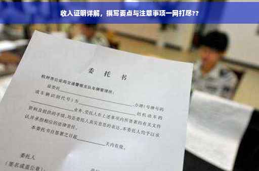 收入证明详解，撰写要点与注意事项一网打尽??