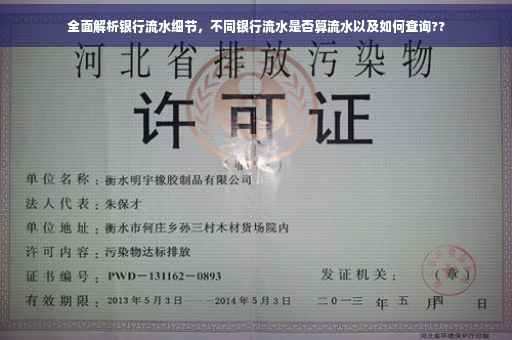 全面解析银行流水细节，不同银行流水是否算流水以及如何查询??