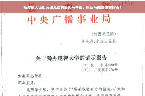 应对收入证明劳动风险的策略与考量，挑战与解决方案指南?