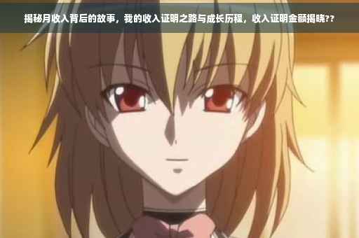 揭秘月收入背后的故事，我的收入证明之路与成长历程，收入证明金额揭晓??