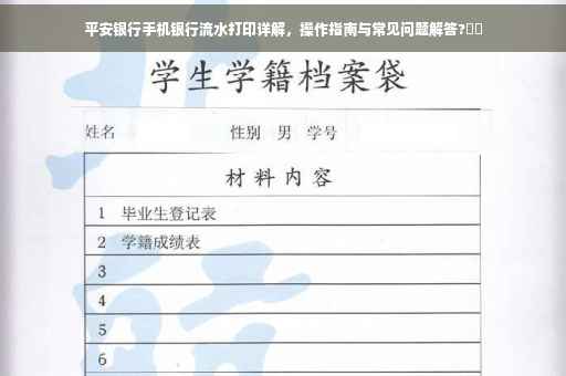平安银行手机银行流水打印详解，操作指南与常见问题解答?⚡️