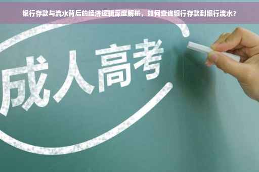 银行存款与流水背后的经济逻辑深度解析，如何查询银行存款到银行流水？