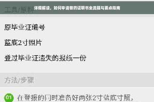 详细解读，如何申请兽药证明书全流程与要点指南