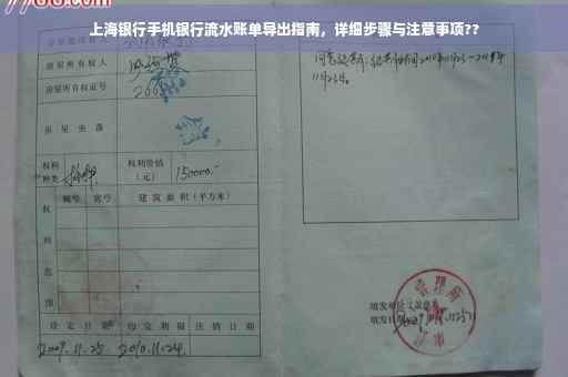 上海银行手机银行流水账单导出指南，详细步骤与注意事项??
