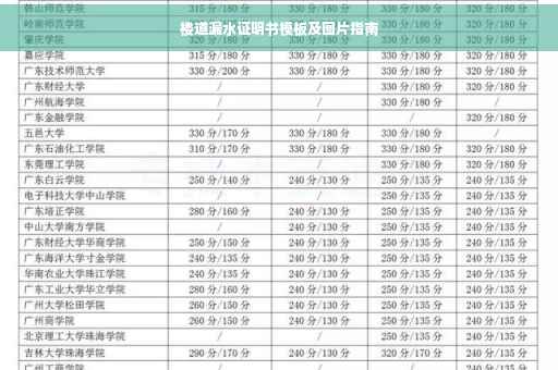 楼道漏水证明书模板及图片指南