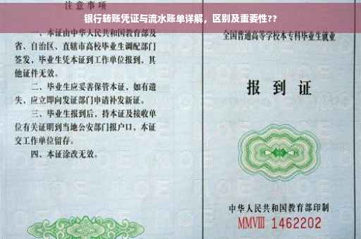 银行转账凭证与流水账单详解，区别及重要性??
