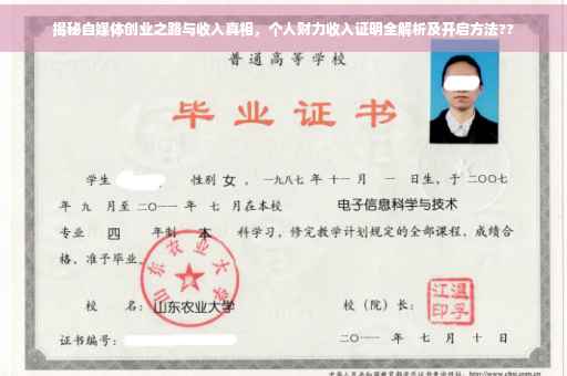 揭秘自媒体创业之路与收入真相，个人财力收入证明全解析及开启方法??