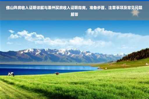 佛山购房收入证明详解与惠州买房收入证明指南，准备步骤、注意事项及常见问题解答