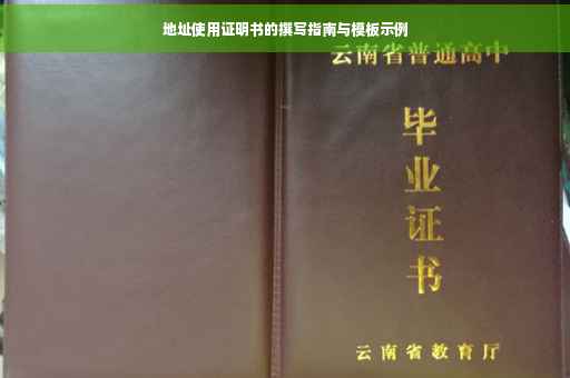 地址使用证明书的撰写指南与模板示例