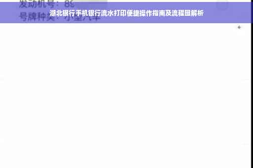 湖北银行手机银行流水打印便捷操作指南及流程图解析
