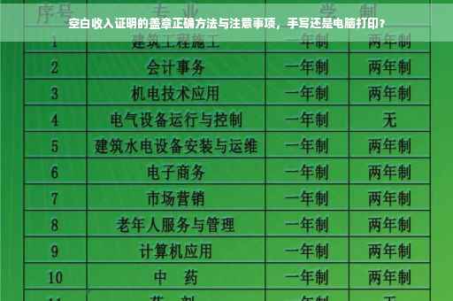 空白收入证明的盖章正确方法与注意事项，手写还是电脑打印？