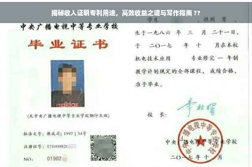 揭秘收入证明专利用途，高效收益之道与写作指南 ??