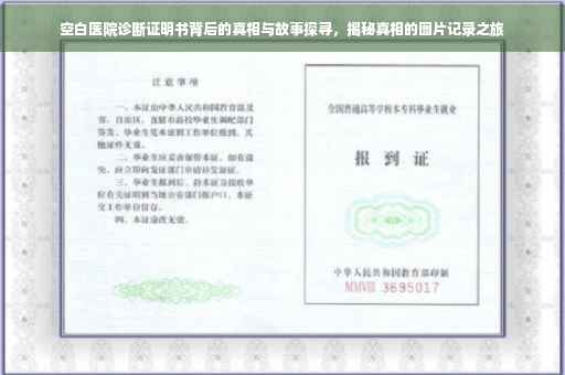 空白医院诊断证明书背后的真相与故事探寻，揭秘真相的图片记录之旅