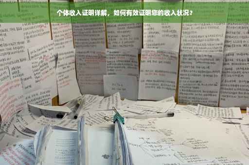个体收入证明详解，如何有效证明您的收入状况？
