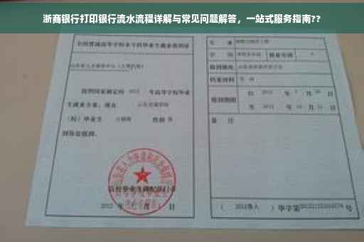 浙商银行打印银行流水流程详解与常见问题解答，一站式服务指南??