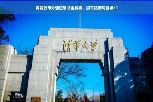党员政审外调证明书全解析，撰写指南与要点?✨