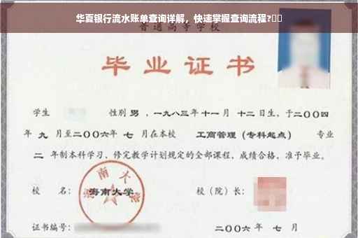 华夏银行流水账单查询详解，快速掌握查询流程?⚡️