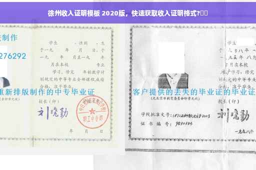 徐州收入证明模板 2020版，快速获取收入证明格式?⚡️