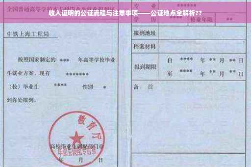 收入证明的公证流程与注意事项——公证地点全解析??