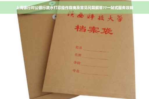 上海银行对公银行流水打印操作指南及常见问题解答??一站式服务攻略
