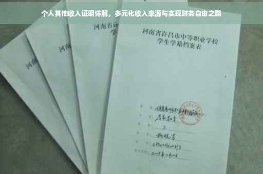 个人其他收入证明详解，多元化收入来源与实现财务自由之路