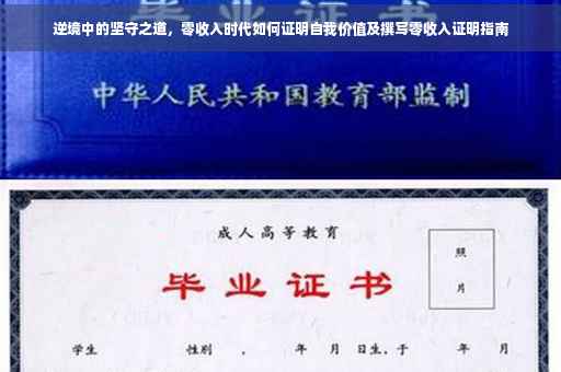 逆境中的坚守之道，零收入时代如何证明自我价值及撰写零收入证明指南