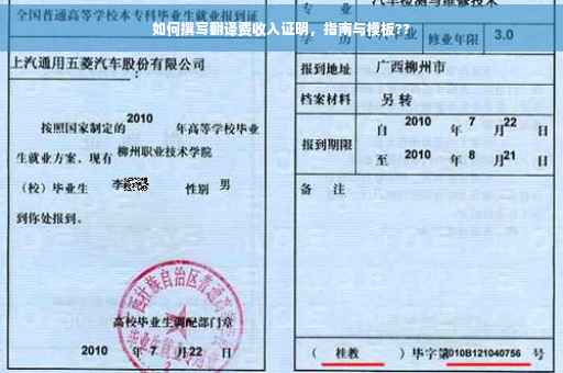 如何撰写翻译费收入证明，指南与模板??