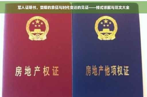 军人证明书，荣耀的象征与时代变迁的见证——格式详解与范文大全