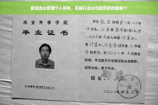微信流水管理个人财务，无银行流水也能贷款的策略??