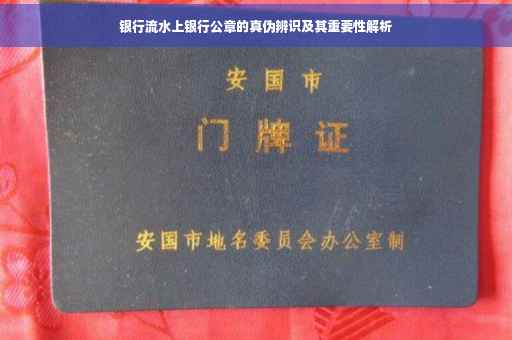 银行流水上银行公章的真伪辨识及其重要性解析