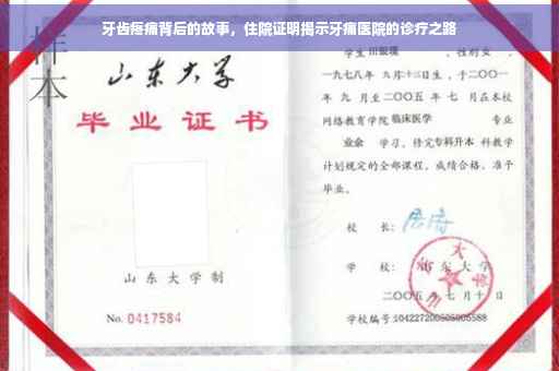 牙齿疼痛背后的故事，住院证明揭示牙痛医院的诊疗之路