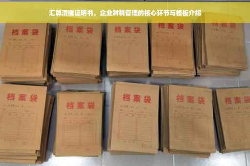 汇算清缴证明书，企业财税管理的核心环节与模板介绍