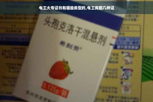 电工大专证书有哪些类型的,电工有那几种证