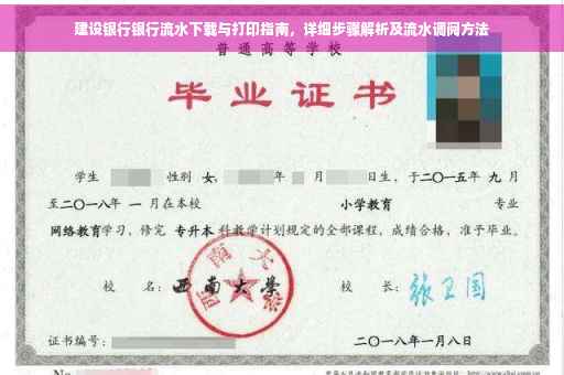 建设银行银行流水下载与打印指南，详细步骤解析及流水调阅方法