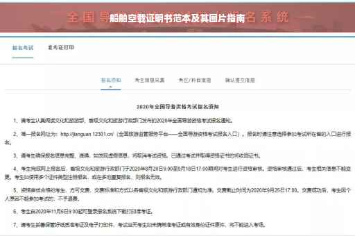 船舶空载证明书范本及其图片指南