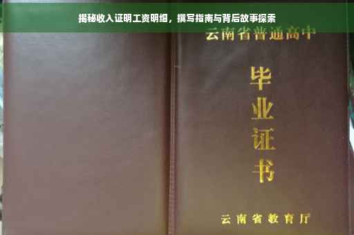 揭秘收入证明工资明细，撰写指南与背后故事探索