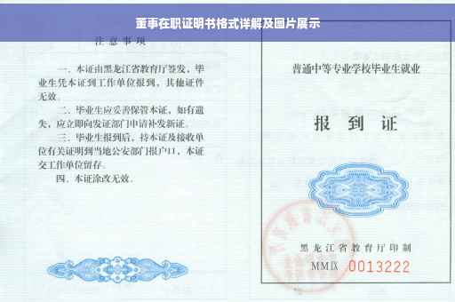 董事在职证明书格式详解及图片展示