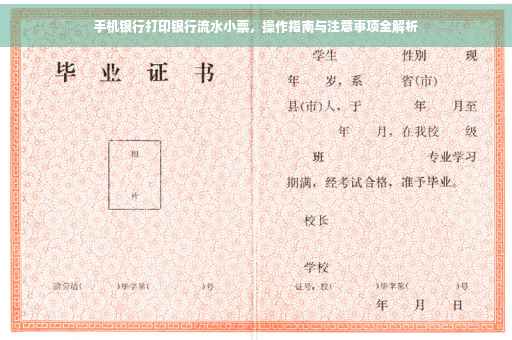手机银行打印银行流水小票，操作指南与注意事项全解析