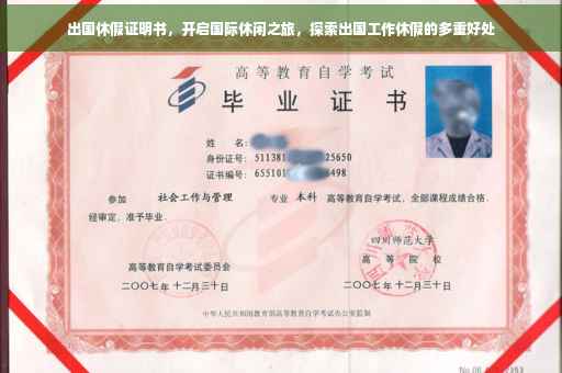 出国休假证明书，开启国际休闲之旅，探索出国工作休假的多重好处
