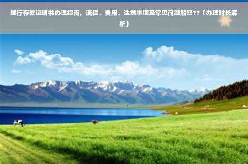 建行存款证明书办理指南，流程、费用、注意事项及常见问题解答??（办理时长解析）