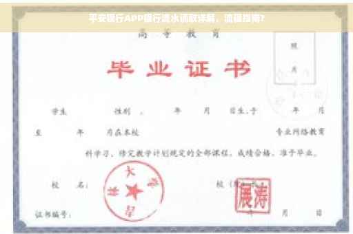 平安银行APP银行流水调取详解，流程指南?