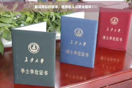 解读背后的故事，收房收入证明全解析?⚡️