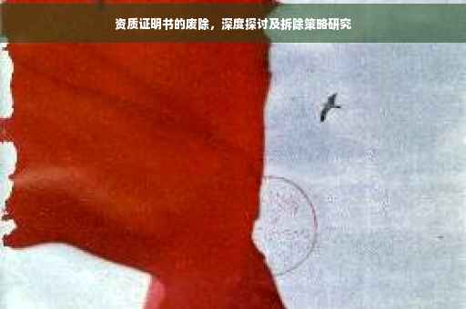 资质证明书的废除，深度探讨及拆除策略研究