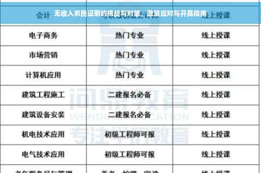 无收入农民证明的挑战与对策，政策应对与开具指南