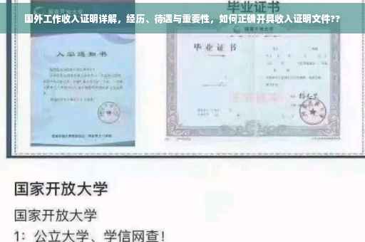 国外工作收入证明详解，经历、待遇与重要性，如何正确开具收入证明文件??