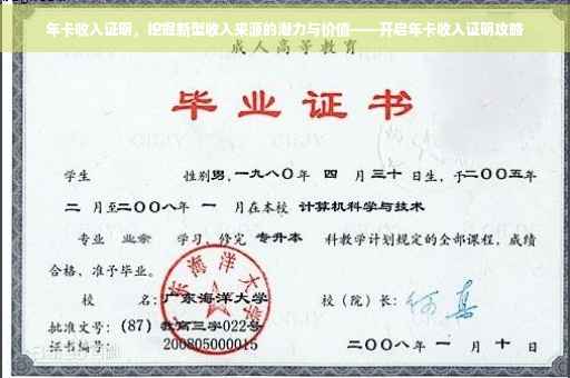 年卡收入证明，挖掘新型收入来源的潜力与价值——开启年卡收入证明攻略