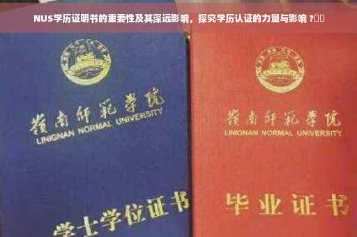 NUS学历证明书的重要性及其深远影响，探究学历认证的力量与影响 ?⚡️