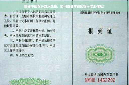 揭秘中国银行流水账单，如何查询与解读银行流水信息？