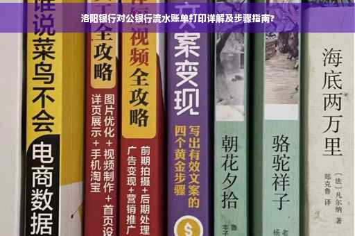 洛阳银行对公银行流水账单打印详解及步骤指南?